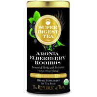 The Republic Of Tea Organic Aronia Elderberry Rooibos Superdigest Tea | Probiotic Tea Bags (36 Count)