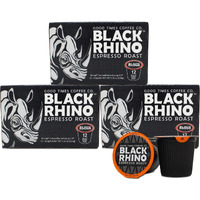 Black Rhino Espresso Roast Coffee, Single Serve Cups For Keurig K-Cup Brewers, 36 Count