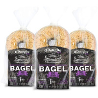 O 'Dough Thins Gluten Free Bagels, Sprouted Whole Grain Flax, 100 Calorie Bagels, Presliced, 10.58 Ounce [3 Packs]