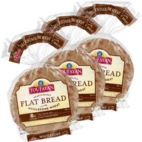 Toufayan Hearty Wheat Flatbread (3 Pack, 15 Flatbreads Total)