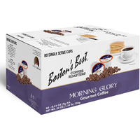 Bostons Best Coffee - Morning Glory Blend, Delicious Medium Dark Roast Coffee, Gourmet Coffee Compatible With Keurig Coffee Maker, 1 Count (80 Single Serve Cups)