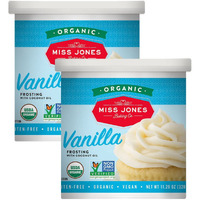 Miss Jones Baking Organic Buttercream Frosting, Perfect For Icing And Decorating, Vegan-Friendly: Vanilla (Pack Of 2)