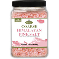 Good Tierra Himalayan Pink Salt In Jar - Coarse, 2.5 Lb (6 Pack Of Salt Bulk) - Ideal For Bath Salt, Table Salt Grinders, And Spice Jars