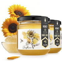 Honigma Raw Sunflowers Honey | Exquisite Taste | 100% Pure | Unpasteurized | Unfiltered | Partially Crystallized | 250G/8.8Oz