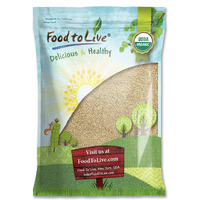 Food To Live Organic Hulled Sesame Seeds, 6 Pounds - Whole Raw White Sesame Seeds, Non-Gmo, Kosher, Vegan, Unroasted, Bulk. High In Iron, And Calcium. Perfect For Tahini Paste, Stir-Fries, And Salads.