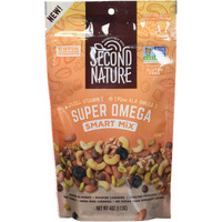Second Nature Super Omega Smart Snack Mix - 4 Oz Individual Snack Packs (Pack Of 6) - Certified Gluten-Free Snack, Ideal For Travel Snacks