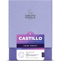 Castillo, Dark Roast Cielito Paradise Coffee Whole Bean Huila Colombia Single Origin, Versatile And Savory With Notes Of Dark Chocolate, Cacao Nibs, And Molasses, 12Oz