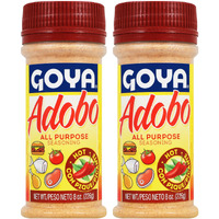 Adobo All Purpose Seasoning With Hot Pepper By Goya, Poultry, Seafood, Meat, And Vegetable Seasoning, Fat Free And Calorie Free Latin Spice Blend, Mexican Seasoning, Pack Of 2, 8Oz. Bottles