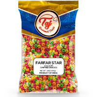 Taj Gourmet Farfar Fryums (Wheat Pellet Tube), 400G (Star)