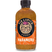 Tia Lupita Habanero Hot Sauce - 8Oz Bottle - Made With Habanero Peppers, Flavorful Heat, Medium Spice, Sweet, All Natural, Non Gmo, Gluten Free, Low Sodium