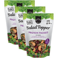 Modern Mill Protein Packed Salad Topper By Gourmet Nut - Mixed Nuts(Roasted Cashews),Dried Cranberries,Edamame,Sunflower Seeds - Gluten Free, Low Sodium, Kosher, Plant Protein Snack, 6Oz. Bag (3 Pack)
