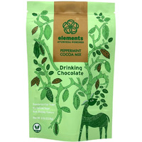 Elements Peppermint Hot Chocolate - All-Natural, Handmade Hot Chocolate Mix - Heavy Metal Tested - Fair Trade, Organic Cacao Powder - Plant Based & Ayurveda Inspired - Vegan Hot Cocoa Mix - 16 Ounce