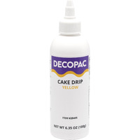 Decopac Cake Drip, Yellow Color, Vanilla Flavor, Matte Like Chocolate, 6.35 Oz