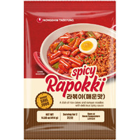 Nongshim Taekyung Rapokki (Hot, 14Oz) - Authentic Korean Street Food, Ramen Noodles With Rice Cakes. Quick & Easy To Prepare, Ready In 4 Mins.