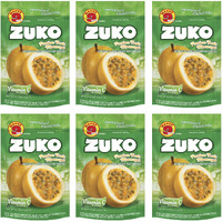 Zuko Passion Fruit Instant Powder Drink | Family Pack | No Sugar Needed | Vitamin C | 14.1 Ounce (Pack Of 6)