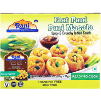 Rani Pani Puri Coins (Uncooked, Microwaveable Wheat And Semolina Coins) 7Oz (200G) With Pani Puri Masala (14-Spice Blend For Indian Spicy Water) 3.5Oz (100G) ~ All Natural | Vegan | Non-Gmo