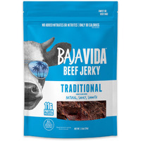 Baja Vida Traditional Beef Jerky - Beef Jerky Snack Packs, Healthy Jerky, Gluten-Free, All-Natural Beef, No Msg, Made In The Usa - 2.5 Oz (Pack Of 3)