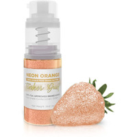 Tinker Dust - Neon Orange (4G 1X Mini Pump) Edible Glitter For Desserts, Beverages, Cupcakes, Cake Pops And Cookies By Bakell