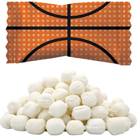 The Dreidel Company Sports Buttermints, After Dinner Mint Candies, Fat-Free, Kosher Certified, Individually Wrapped (Basketball, 55 Pieces)