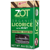 Zot 100% Organic Licorice With Mint, Dark Brown, Black, 0.4 Ounce (Pack Of 6)