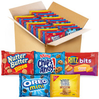 Oreo Mini Cookies, Mini Chips Ahoy! Cookies, Ritz Bits Cheese Crackers, Nutter Butter Bites & Wheat Thins Crackers, Nabisco Cookie & Cracker Variety Pack, 50 Snack Packs