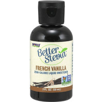 Now Foods Betterstevia French Vanilla Zero-Calorie Liquid Sweetener, Keto Friendly, Suitable For Diabetics, No Erythritol, 2-Ounce