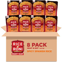 Rice-A-Roni Heat & Eat Rice, Microwave Rice, Quick Cook Rice, Spicy Spanish, (8 Pack)