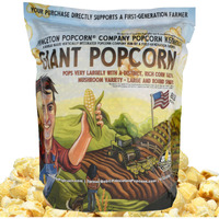 Mushroom Popcorn Kernels By Princeton Popcorn Farm Grown, Non Gmo, Gluten Free Unpopped, Ball Shaped, Old Fashion Popcorn Pops Extra Large, Popping Corn For Air Popper & Stovetop 8Lbs