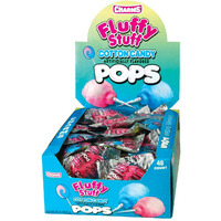 Fluffy Stuff Cotton Candy Pops (48 Count Box Of 0.62 Oz), 29.76 Oz