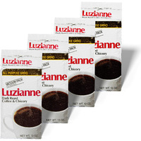 Luzianne Coffee & Chicory Dark Roast Ground Coffee, 13Oz Bag (Pack Of 4)
