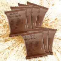 Kroma Premium Grass Fed Beef Bone Broth, Dairy & Gluten Free Powder Mix With Collagen, Protein, Turmeric & Other Organic Ingredients, Promotes Gut Health & Healthy Skin, Hair & Nails - 7 Packets