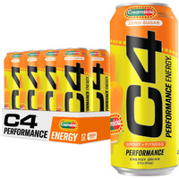 C4 Performance Energy Drink | Zero Sugar Carbonated Preworkout Energy | 200Mg Caffeine With Beta Alanine | Orange Creamsicle | 16 Fl Oz (12 Pack)