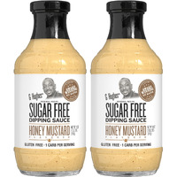 G Hughes Sugar Free, Honey Mustard Dipping Sauce - Sugar Free Honey Mustard, Gluten Free Mustard, Keto Honey Mustard, Low Carb Honey Mustard Dressing, Sugar Free Mustard -18 Oz (2-Pack)