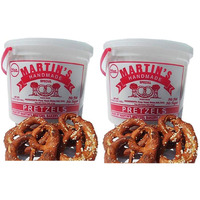 Martins Handmade, Hand Twisted Pretzels With Salt- 21 Oz. Tub (2 Tubs)