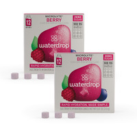 Waterdrop Electrolyte Cubes, Berry Flavor, Zinc, 9 Vitamins & 5 Electrolytes, On The Go Water Enhancer For Still & Sparkling Water, Calorie Free, Zero Sugar, Gluten Free, Non Gmo, Vegan, 24 Ct
