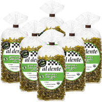 Al Dente Plant Based Pasta Green Pea + Wild Garlic, 8 Ounce (Pack Of 6)