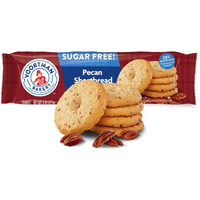 Voortman Bakery Sugar Free Pecan Shortbread Cookies, 8 Oz., Pack Of 4 - Cookies Baked With Real Pecans, No Artificial Colors, Flavors Or High-Fructose Corn Syrup, 20% Less Net Carbs