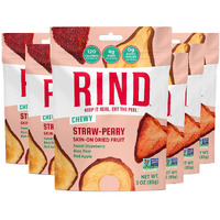 Rind Snacks | Straw-Peary | Strawberry, Apple, & Pear | Dried Fruit Superfood | Chewy Snack | No Sugar Added | All Natural | High In Fiber | Gluten Free | Vegan | Paleo | Fruit Snacks | 3 Oz | 6 Pack