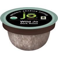Wild Jo: 12 Cup Organic Dark French Roast Compostable Coffee Pods For Keurig K-Cup Compatible Brewers | Bold Strong Rich Wicked Good | Eco-Friendly Single Serve | Fair Trade Certified Gluten Free