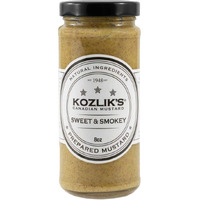 Kozlik's Sweet & Smoky Brown Yellow Dijon Natural Gluten Free Non-Gmo Mustard, 8.5Oz Jar