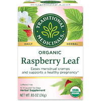 Traditional Medicinals Organic Raspberry Leaf Herbal Tea, 16 Tea Bags (Pack Of 2)