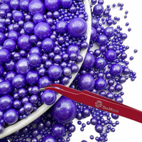 Se Si&Moos Purple Edible Pearls For Cake Decorating Purple Sugar Pearls Purple Pearl Sprinkles For Cake Decorating Purple Sprinkles Purple Edible Cake Decorations 3.5 Oz With Tweezers
