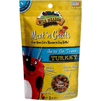Wild Meadow Farms - Cat Treats - Meat 'N Greets - Soft Jerky Treats With Real Meat, High Protein, Grain-Free, Perfect For Training & Rewarding, All Natural Snacks For Cats - Turkey Flavor