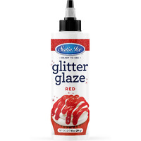 Satin Ice Red Glitter Glaze - 10Oz - Bottle