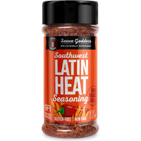 Sauce Goddess Southwest Latin Heat Shaker - Bbq Rub With Tons Of Cumin And Oregano Flavor, Cayenne, And New Mexican Red Chiles. No Sugar, Low In Sodium, Gluten-Free - Net Wt. 4.2 Oz.