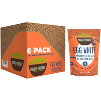 Miracle Noodle High Protein Egg White Noodles - Vermicelli - Low Carb & Low Calorie - Ready To Eat - 3.5 Ounce (Pack Of 6)