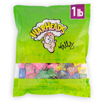 The Hampton Popcorn Company Warheads Sour Hard Candy, 1 Pound Bag, Assorted Flavors, Individually Wrapped Hard Candy