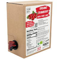 Organic Cranberry Juice Box 101.4 Fl Oz | 100% Pure Cranberry Juice, No Added Sugar, Not From Concentrate | Vegan, Organic, Non Gmo, Natural Unsweetened Cranberry Juice