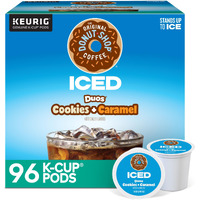 The Original Donut Shop Iced Duos Cookies + Caramel Coffee, Keurig Single Serve K-Cup Pods, 24 Count