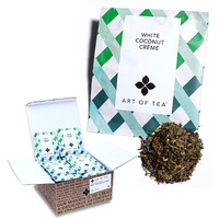 Art Of Tea | White Coconut Crme Tea | 50 Eco Friendly Pyramid Tea Bag Sachets